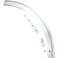 GARDINIA Gardinenschiene Rundbogen, 1-läufig, Fixmaß, mit Bohren, verschraubt, Serie Aluminium-Vorhangschiene 1-läufig