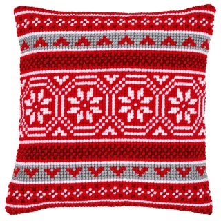 Kreuzstichkissen "Norweger-Muster"