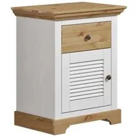 OTTO home Nachtkommode Rauna, Landhausstil, edles Design mit Lamellen und Kassetten, 2 Farben (B/H/T 56/69/39cm), FSC® zertifiziertes Kieferholz, massive Qualität mit viel Stauraum