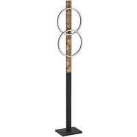 EGLO LED Stehlampe Boyal, Leuchtmittel inklusive, LED Stehlampe 150cm Holz braun 3400lm