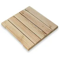 holz4home® Holzfliesen aus Kiefernholz I Terrassenfliese aus Holz Rutschfest Geriffelt