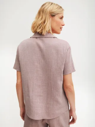CALIDA - WOMEN Shirt short-sleeve cinnamon brown - Gr. - S