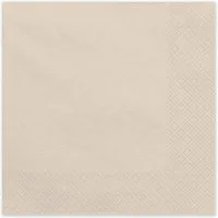 partydeco Papierserviette, Servietten Papier 33x33cm 2-lagig 20 Stück Beige