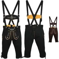 German Wear Trachtenhose GW901-Textil Kinder Trachen Jeanshose mit Hosenträgern