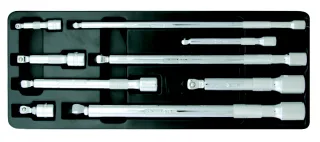 KS Tools 1/4"+3/8"+1/2" CHROMEplus Kipp-Verlängerungs-Satz, 9-tlg - 918.0009