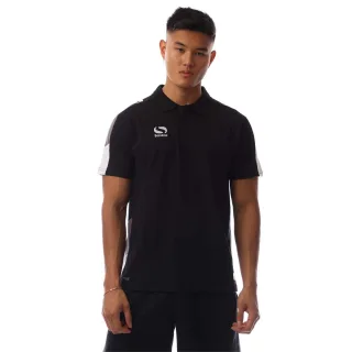 Sondico - "Venata" Poloshirt für Herren, Mit Kragen (Schwarz/Holzkohle/Weiß)
