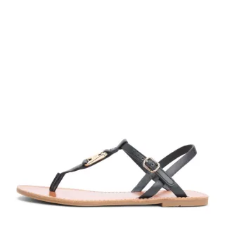 Tommy Hilfiger - Sandale aus Leder schwarz - Gr. - 36