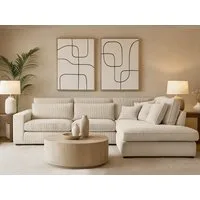 Beautysofa Ecksofa mit dekorativen Kissen PARMA, im modernes Design, klassische Polsterecke inklusive Wellenfedern, Ottomane links oder rechts wählbar