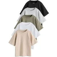 Next T-Shirt Kurzärmelige schlichte T-Shirts im 5er-Pack (5-tlg)