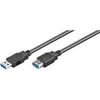 USB 3.2 Gen 1 Verlängerungskabel, USB-A Stecker > USB-A Buchse schwarz, 3 Meter