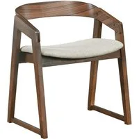Selsey Esszimmerstuhl SALOSS, Armlehnstuhl mit Holzgestell und ergonomisch gebogener Rückenlehne