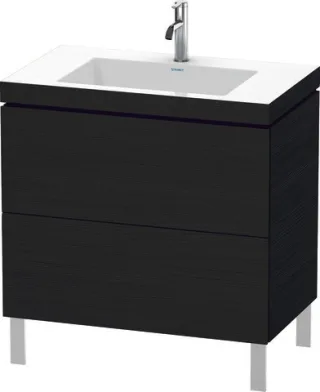 Duravit L-Cube c-bonded Set bodenstehend Eiche Schwarz Matt 800x480x698 mm - LC6937O1616 LC6937O1616