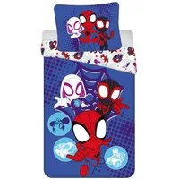 MARVEL Bettwäsche Wendebettwäsche Spidey Amazing Friends 140x200 cm, 70x90 cm, Baumwolle, 2 teilig