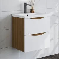 duschspa Waschtisch Waschbecken mit Unterschrank Waschtischunterschrank Smiley, Badmöbel in Breite 50/60/80/90/100 cm