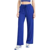 fashionshowcase Palazzohose Damen Crinkle – Weite Sommerhose elastischer Bund hoher Bund, elastischer Tunnelzug