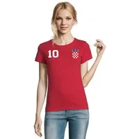 Blondie & Brownie T-Shirt Damen Kroatien Hrvatska Sport Trikot Fußball Meister WM EM