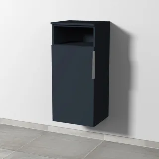 Sanipa 3way Mittelschrank mit 1 Tür und 1 offenem Fach, Marine-Matt, UP1341R UP1341R