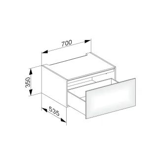 Keuco Unterbauschrank Edition 11 31311, B: 700, H: 350, T: 535 mm 31311110000