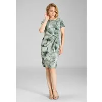 SWING Cocktailkleid - Etuikleid aus bedrucktem Scuba mit Falten Detail Figurbetonte Passform