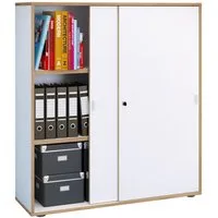 VCM Aktenschrank Büroschrank Aktenschrank Schiebetüren Salia 3fach (1-St) VCM Büroschrank Salia 110x100x37 cm Holzwerkstoff