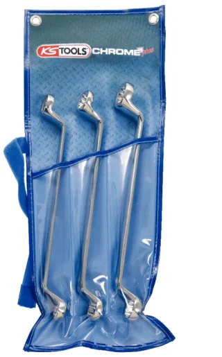 KS Tools CHROMEplus Doppel-Ringschlüssel-Satz, 3-tlg - 518.0843