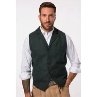JP1880 Steppweste Tweed-Weste FLEXNAMIC® Revers Strickrücken