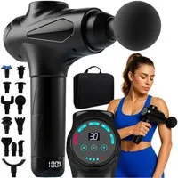 ISO TRADE Massagepistole Körpermassagegerät Massagepistole, Spar-Set, Muskelregeneration, Rutschfester Griff, ergonomisches Design und leises Arbeiten