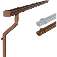 INEFA Dachrinne NW 83 Dachrinnen-Set PVC kastenförmig für Terrasse und Gartenhaus,3m, Regenrinnen-Set von INEFA, 1-St., Set für eine Dachseite, 1 Dachseite, Regenrinne Kunststoff, Pultdach, Made in Germany