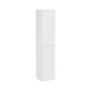 VitrA New Integra Round Hochschrank mit 2 Türen 40 x 37 x 180 cm (BxTxH) Weiß Hochglanz,70068 70068
