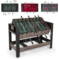 COSTWAY Kickertisch, 3-in-1 drehbarer Billardtisch, 49-Zoll Tischtennis