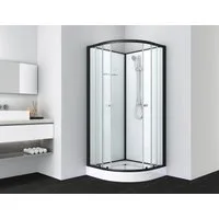 Sanotechnik Komplettdusche BELA, BxT: 90x90 cm, Einscheibensicherheitsglas, Viertelkreisdusche