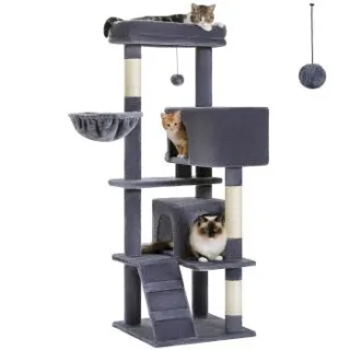 Pawz Road Katzenbaum mit 2 Condo dunkelgrau