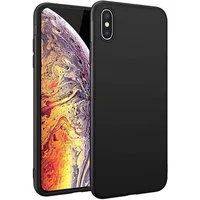 CoolGadget Handyhülle Handy Schutzhülle für Apple iPhone X / XS matt schwarz 5,8 Zoll, Silikon TPU Hülle Schutz Tasche Cover schlicht Slim Case