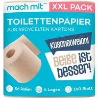 mach m!t Toilettenpapier 4-lagig - extra weich - das Premium-Klopapier (56-St)