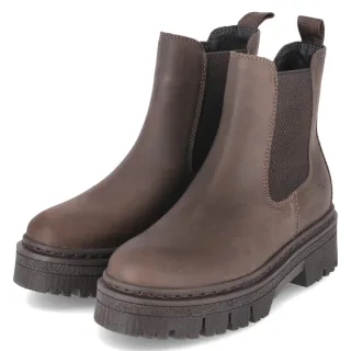 Tamaris Chelsea Boots - Gr. 41 - Braun - Rauleder