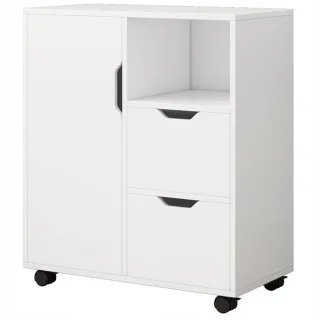 Standkabinett,, Weiß, Holzwerkstoff, 60x70x35 cm, Arbeitszimmer, Container