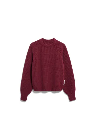 Armedangels - RIB KNIT SWEATER velvet red - Gr. - L