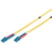 LWL Patchkabel, Duplex, LC > LC Stecker, Singlemode OS2 gelb, 1 Meter