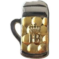 Hofbräuhaus München Anstecknadel HB Metall-Anstecknadel „Isarseidel“, Bierkrug-Design, 3,3×2,5 cm, Größe: ca. 3,3 x 2,5 cm, Material: Metall