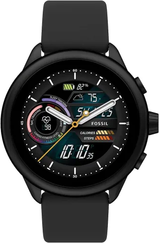 Fossil Smartwatch Gen 6 Wellness Edition [inkl. Silikonarmband schwarz] Edelstahlgehäuse schwarz