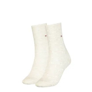 Tommy Hilfiger Socken "TH WOMEN SOCK DOT 2P" 2 Paar, 2 Paar tlg. mit feinem Rippenbündchen und Logostickerei