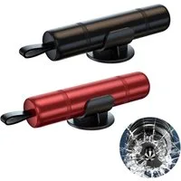 FELIXLEO Hammer Notfallhammer Auto mit Gurtschneider und Halterung Set (2-St)