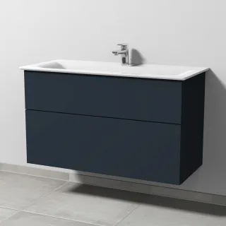 Sanipa 3way Waschtischunterbau zu Ideal Standard Connect Air Waschtisch mit 2 Auszügen, Marine-Matt SP6431R
