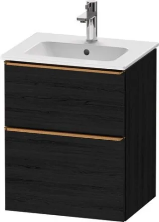 Duravit D-Neo Waschtischunterbau wandhängend Eiche Schwarz Matt 510x402x625 mm - DE4360004160000 DE4360004160000