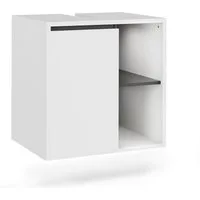 Vicco Waschbeckenunterschrank Viola, Weiß/Grau, 60 x 60 cm mit offenen Regalen (1-St)