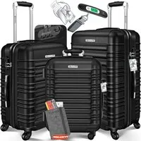 KESSER Kofferset, 4 Rollen, (3 tlg), 3tlg. Hartschalenkofferset Hartschalenkoffer Reisekoffer Set