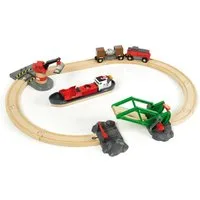 BRIO® Spielzeug-Eisenbahn BRIO® WORLD, Container Hafen Set, (Set)