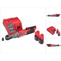 Milwaukee Umschaltknarre M12 FIR38-202 Akku Ratsche 12 V 75 Nm 3/8" 1/4" + 2x Akku 2,0 Ah
