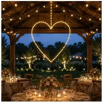 MARELIDA LED Dekolicht LED Herz Metallherz 120LED Leuchtherz hängend D: 38cm, LED Classic