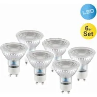 näve LED-Leuchtmittel Marla, GU10, 6 St., Warmweiß, 6er Set GU10/5W warmweiß 3000K 450lm nicht dimmbar d: 5cm